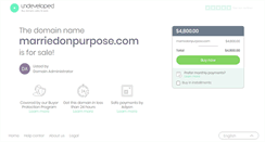 Desktop Screenshot of marriedonpurpose.com